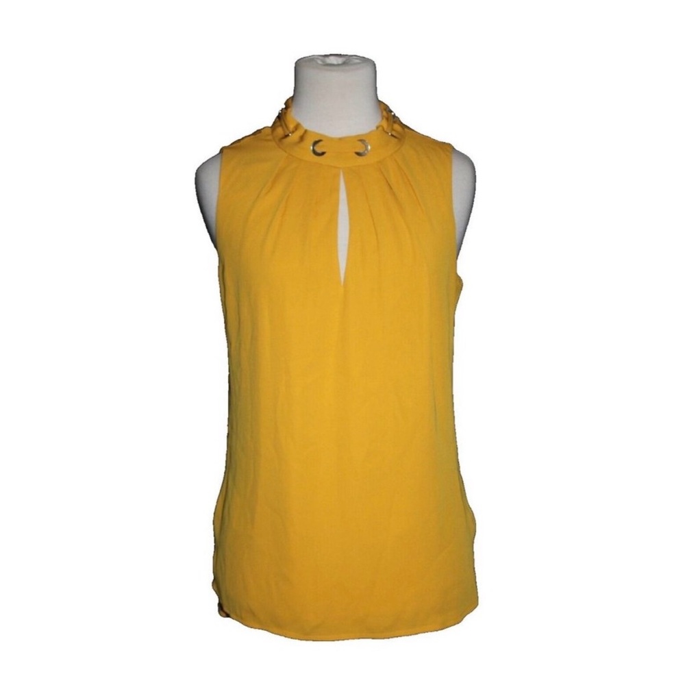 Marigold Sunflower Yellow Sleeveless Blouse •WHBM• size small
